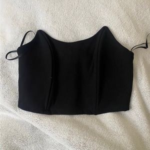 Black Crop Top S NWT